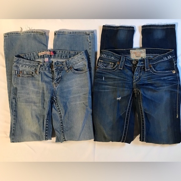 LOT OF 2 PAIR EUC JEANS SIZE 24” BIG STAR DENIM & AEROPOSTALE - Picture 2 of 7